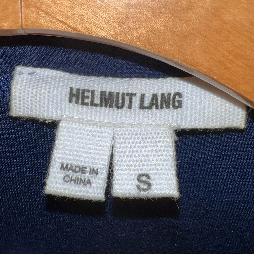 Helmut Lang Villous Jacket Sweatshirt Biker Minimalist Navy Blue Small S EUC - Picture 6 of 10